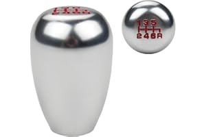 DEWHEL JDM Racing Type R Style 6 Speed 6MT Manual Gear Stick Shift Knob Compatible with Honda Civic Accord S2000 Acura Integra (Silver)