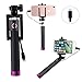 Produktbild Selfie Stick für - Apple iPhone 8 Plus  - mit integriertem Selbstauslöser [ohne Akku], Mini und Zeitlos, für perfekte Selbstportraits - i-STCK Pink