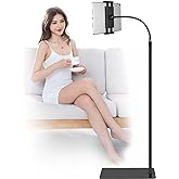 Dual Weighted Tablet Floor Stand, 360 Degree Rotating Metal Stand for iPad Mini Air Pro, All Mobile Phones iPhone and Tablet,
