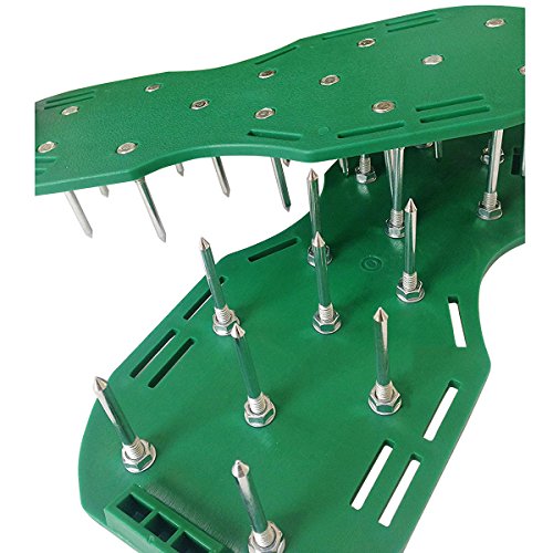 Rasen-Belüftungs-Schuh-Garten-Spikes-Sandelholze mit Nylonschnallen und 2 Riemen für das Belüften Ihres Rasen oder des Yards - 5
