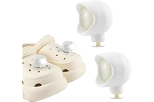 FOGCAYS Headlights for Shoes 2 PCS Croc Lights for Shoes IPX5 Waterproof Shoe Charms Decoration with 3 Lighting Modes Ultra Bright and Long Lasting for Camping, Dog Walking, Running, Hiking