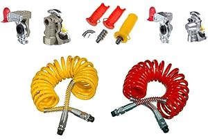 FW Fahrzeugbedarf Wilms Luftwendel-Set M16 inkl. Kuppelhilfe und Kupplungsköpfe passend für LKW Anhänger