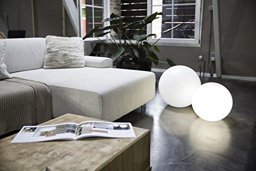 8 seasons design | LED Dekoleuchte Kugel Shining Globe (Ø 30 cm, matt, dimmbar, Farbwechsel, 15-farbig, Innen- & Außenbeleuchtung) weiß - 6