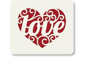 FS STENCILS Flourish Love Heart Stencil 9cm x 8cm Washable and Reusable