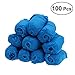 Produktbild BESTOMZ 100pcs Vliesstoff Einweg Schuhe umfasst elastische Band atmungsaktive staubdicht verdickt, Anti-Rutsch Überschuhe (blau)