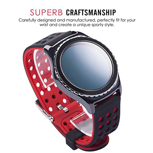 Woodln Silikon Smart Watch Strap Zubehör Uhrenarmband Armband für Pebble Time / Pebble Time Steel / Motorola 360 2nd Gen / Samsung Gear 2 R380 R381 R382 / LG G Watch W100 / LG G Watch R W110 / LG Watch Urbane W150 / Asus ZenWatch / Asus Vivowatch (Purple) - 2