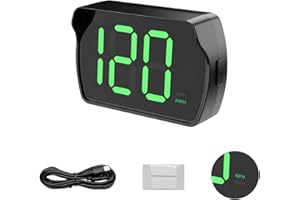 Black Diary Car HUD Headup Display MPH GPS Digital Speedometer with LED Large Font Display for Car Truck SUV Motorcycle(With Car Charge Adapter,MPH)