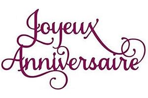 LA CABINA DEMIAWAKING Demiawaking Dies Scrapbooking, Matrices de Découpe en Acier au Carbone Cutting Die DIY Gaufrage Pochoirs Découpage pour Card Album Photo Fête Anniversaire Mariage Joyeux Anniversaive 96 * 55.8mm