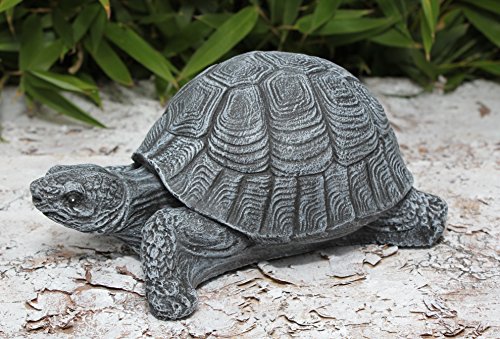 Steinfigur Schildkröte – Schiefergrau, Deko, Figur, Garten, Stein, frostsicher - 3