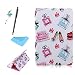 Produktbild MeetLove Hülle für Samsung Galaxy Tab 4 10.1 T530, Ultra Leicht Dünn PU Leder Etui mit Halterung Flip Fall Schutzhülle Tablet Ledertasche mit Kartensteckplatz,Perfume Bottle