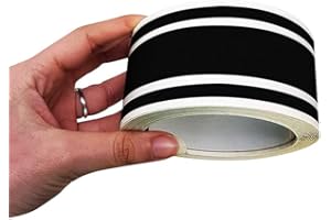 4R Quattroerre.it 10534 Trim Stripes Triple Adhesive Strips for Cars, Black, 50 mm x 10 mt