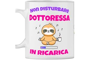 TeeDesign Tazza Dottoressa, Idea Regalo di compleanno o natale per lei, Tazza per regali divertenti, Gadget, Tazze con mestieri da regalare