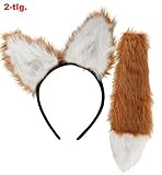 Fuchs-Set, 2-tlg. (Haarreif und Fuchsschwanz)