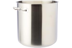 Pentole Agnelli Linea Acciaio Pentola Alta con 2 Maniglie, Argento, 40 cm