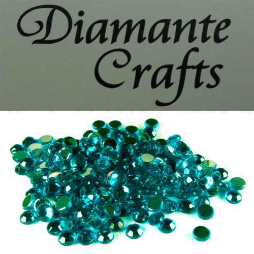 200 x 5mm Dark Green Round Diamante Loose Flat Back Rhinestone Gems created exclusively for Diamante Crafts