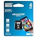 Produktbild Good Ram Speicherkarte microCARD microSDHC Karte Speicher 4GB Class 4 mit Adapter