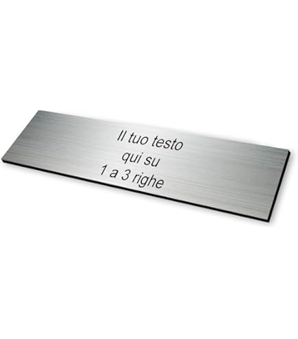 Targhetta Incisa Per Cassetta Postale - Alluminio Spazzolato, 10x2.5cm, Personalizzabile - Foto 11