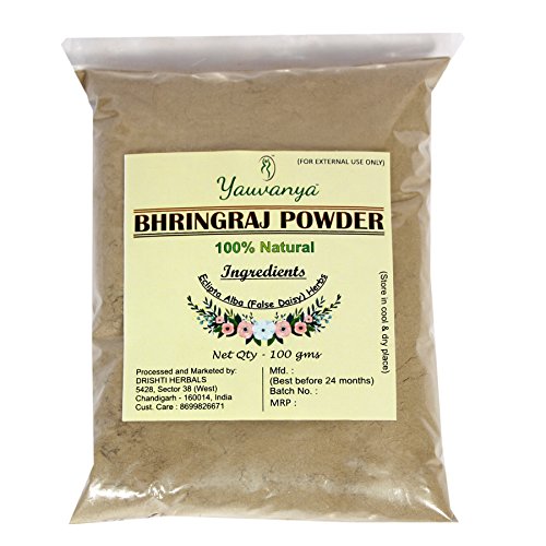Yauvanya Bhringraj puro (Eclipta alba/false Daisy) polvere per la crescita dei capelli - 100 gms