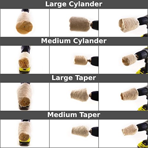 SPTA 9-teilig Hartmetall Reinigung & Polieren Mop Rad Set Fur Rotary Werkzeug Manifold, Aluminium, Edelstahl, Chrom - 4
