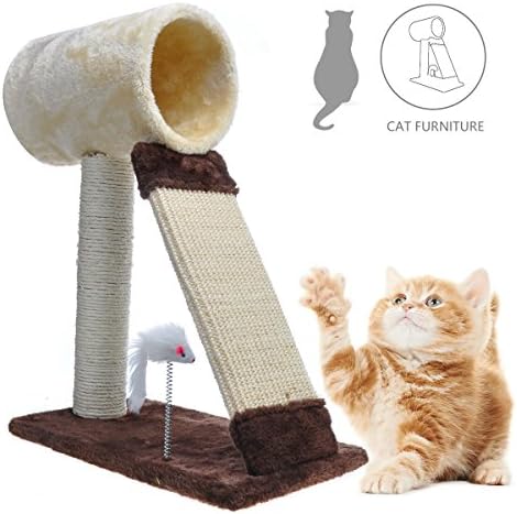Cat Scratching Tree Condo House With Scratcher Post Cat Tree Kitten Playhouse Activity Kitty Furniture For Cats