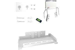 EMAQUIN Staffa di montaggio a parete per Nintendo Switch e Nintendo Switch OLED (Drill Free, Metallo robusto, compatibile sia con Nintendo Switch che con Nintendo Switch OLED, bianco)