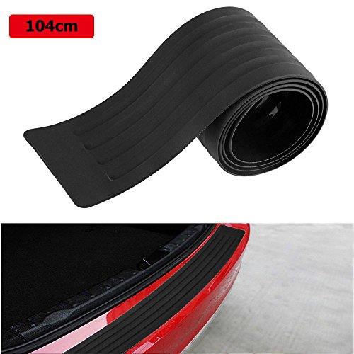 Protector de parachoques trasero Orbeor universal de goma para el parachoques trasero del coche, protector de tapa, antiarañazos, para la mayoría de coches, negro, 90 cm