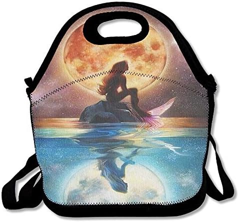 FutongHuaxia Mermaid Durable Outdoor Lunch Bag Lunch Box Thermal Insulated Tote Cooler Lunch Pouch Picnic Bag Lunch Tote, For School Work Office,gift For Women