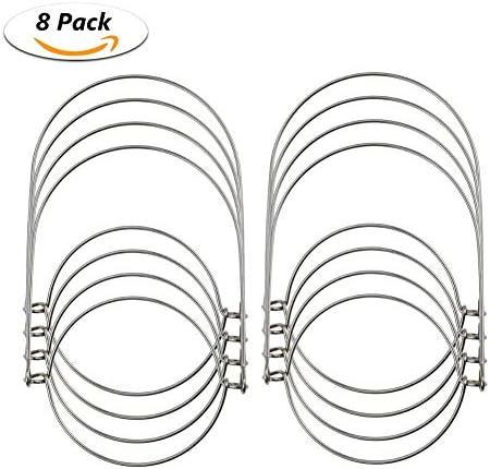 Kesset 8 PCS Wire Handles for Mason Solar Light Stainless Steel Mason Jar Hanger, Canning Jars Hanger Hanging Hook Handle