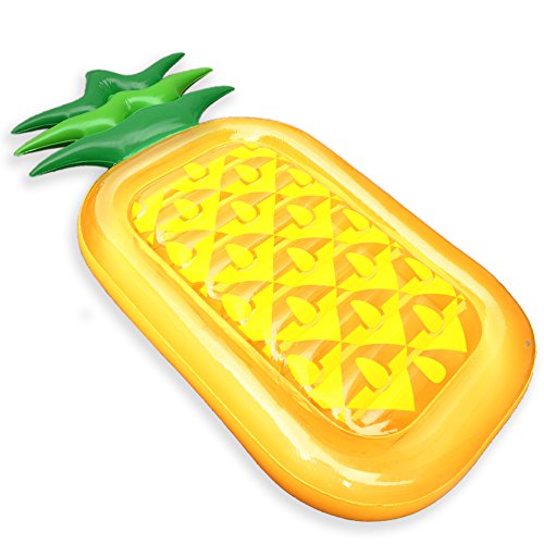 ThinkMax 6 x 3 Feet PVC Giant Inflatable Pineapple, Outdoor Swimming Pool Float Rafts,Inflatable Summer Party Floatie Lounge Toy For Children and Adults
