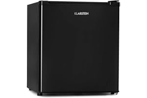 KLARSTEIN Garfield Eco - Congélateur petite taille, 34L, 4 étoiles, 117 kWh/an, 2 niveaux, 41 dB, Tablette amovible, Autonome, Environ 44 x 52 x 47 cm (LxHxP) - Noir