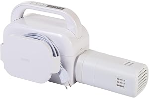 Iris Ohyama, Woozoo Chauffe-couverture électrique et sécheuse 2-en-1, 490W, Tuyau extensible, 3 réglages de minuterie, Pour literie, couverture - Bed Warmer BW-C1 - Blanc