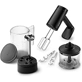 Philips 5000 Series Powerful Hand Mixer Set 500W, Hand Blender Apparatus, Chopper Apparatus, Smart Storage Container with Scale, 5 Speed Settings