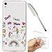 Produktbild Sony Xperia XA Hülle, Silikonhülle für Sony Xperia XA , Edaroo Cute Cartoon Regenbogen Einhorn Muster Urtradünne Stoßfeste TPU Handy Case Kratzfeste Handyhülle Handy Schützt Hülle Tasche Backcove für Sony Xperia XA - Don't Touch My Phone
