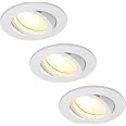 HCFEI Lot de 10 Spot Encastrable Complete Orientable Noir avec
