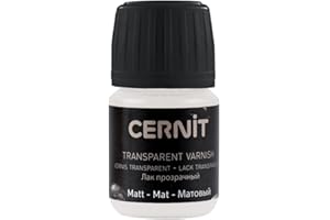 CERNIT CE3050030001C - Flakon Lack aus Wasserbasis, sehr widerstandfähig, 30ml, für die Malerei, DIY- und Bastelprojekte, Matt Transparent, 1 Stück