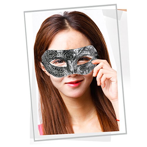 TINKSKY Maskerade Gesicht Maske Männer Roman für Kostüm Ball Halloween Silber - 6