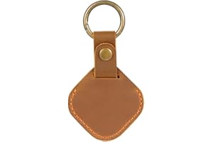 VIPERADE PJ25 Uchwyt na AirTag, Brelok do AirTag, Etui ochronne z prawdziwej skóry, osłona GPS Tracker do obroży dla psa lub kota ze sprężynowym brelokiem kompatybilny z Apple New AirTag