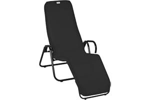 Acamp Gartenliege klappbar Calypso | Wetterfest beschichtete Sonnenliege | Liegestuhl klappbar mit Bezug aus atmungsaktivem Acatex-Gewebe | Kippliege mit hohem Liegekomfort | Garten Liege in Anthrazit