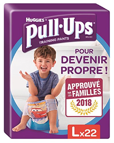 Huggies Pull Ups Boys Size 6/Large (16 – 23 kg) Training Trainer Train Pads Toilet Pee Wee – Disney Cars X44 Night Diaper Nappies (2 Packs of 22 nappies)