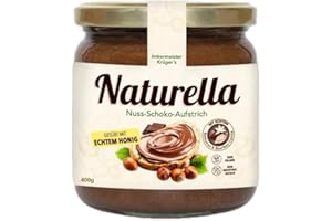 ALLGÄUER WANDERIMKEREI VERTRIEBS GMBH Allgäuer Wanderimkerei Naturella 400g I Nuss-Schoko-Aufstrich mit Imkerhonig & echter Bourbon-Vanille I Ohne Palmöl & Industriezucker I Natur pur. 0% Kompromisse. 100% Geschmack
