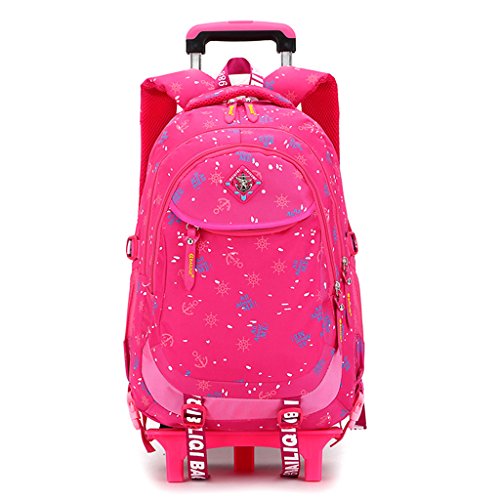 Garçon Fille Trolley Bag Cadeaux Rentrée Scolaire Sac à Dos avec Roulettes Cartable Roulette Bagages Voyage 6 Roues primaire Sac a dos enfant