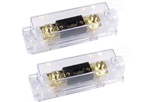 KOLACEN ANL Gold Plated Fuse 200 Amp + ANL Fuse Holder 2 Pack