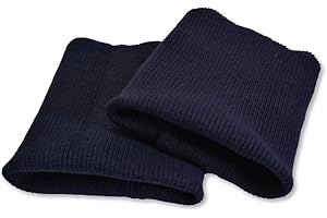 USIT, Polsi in Cotone, 8x9 cm, Ideali per Riparare Maglie e Felpe, 1 Paio, Blu Scuro