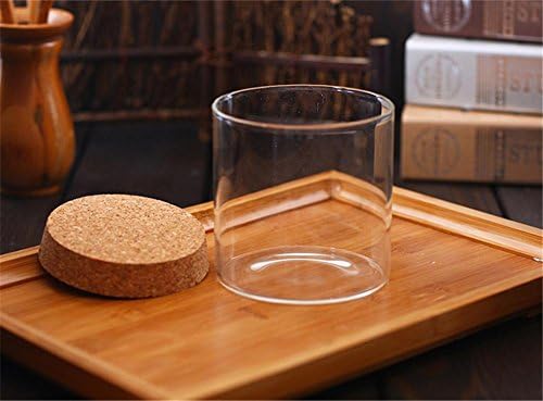 Spice Jar Condiments Cans Seasoning Bottle Canned Food Diameter 100 Sealed glass Bottles Cork Storage Coffee Wine Tea Solid Liquid Set of 2, A