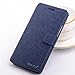 Price comparison product image ele ELEOPTION Smartphone Protective PU Leather Flip Case Cover with Stand Function and Card Holder (for iPhone 7 / iPhone 8, Dark Blue)