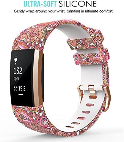 ROSE GOLD BUCKLE,Band for Fitbit Charge 2, Replacement Accessories Silicone Watch Band Wrist Strap for Fitbit Charge 2 Wrist band