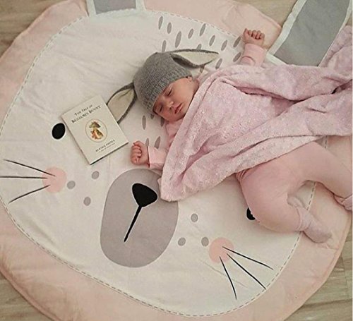 Fyore-Tapis-Ramper-Tapis-de-Jeux-en-Coton-Ultra-Doux-Antibactrien-Facile--Nettoyage-Ayant-Motif-Mignon-pour-Fille-Garon-90x90cm