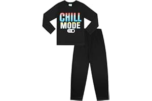 thepyjamafactory Chill Mode Pigiama Lungo in Cotone da per Ragazzi