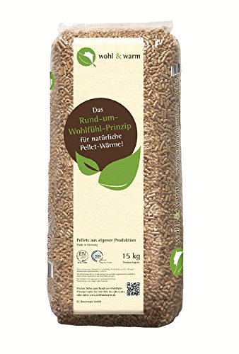 15kg wohl und warm - Holzpellets Heizpellets Pellets Energiepellets (auch als Einstreupellets für Tiere geeignet)
