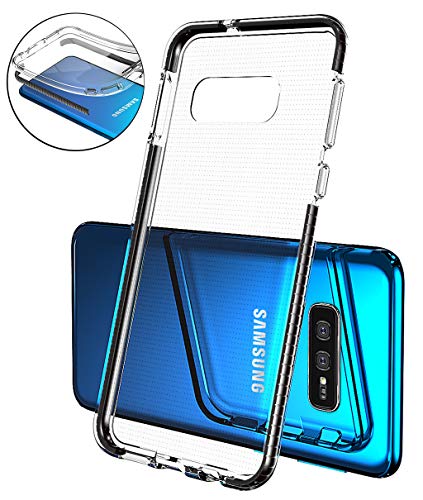 Mobiusphy Cover per Samsung Galaxy S10e, Custodia S10e Cristallo Trasparente Silicone Slim Antiurto Protettiva Temperato AntiGraffio Antiurti Custodia Gel Morbida TPU [Ultra Leggera e Chiaro] - Nero
